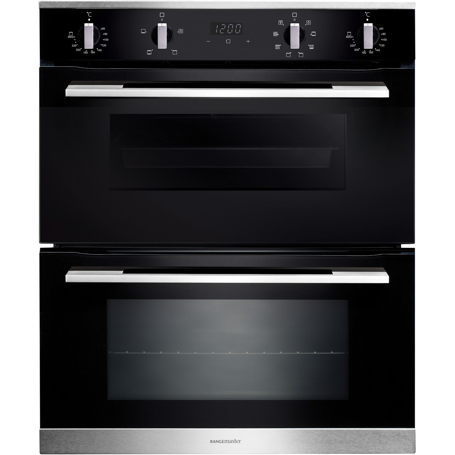Refurbished Rangemaster RMB7248BLSS 60cm Double Built Under Electric Oven Stainless Steel