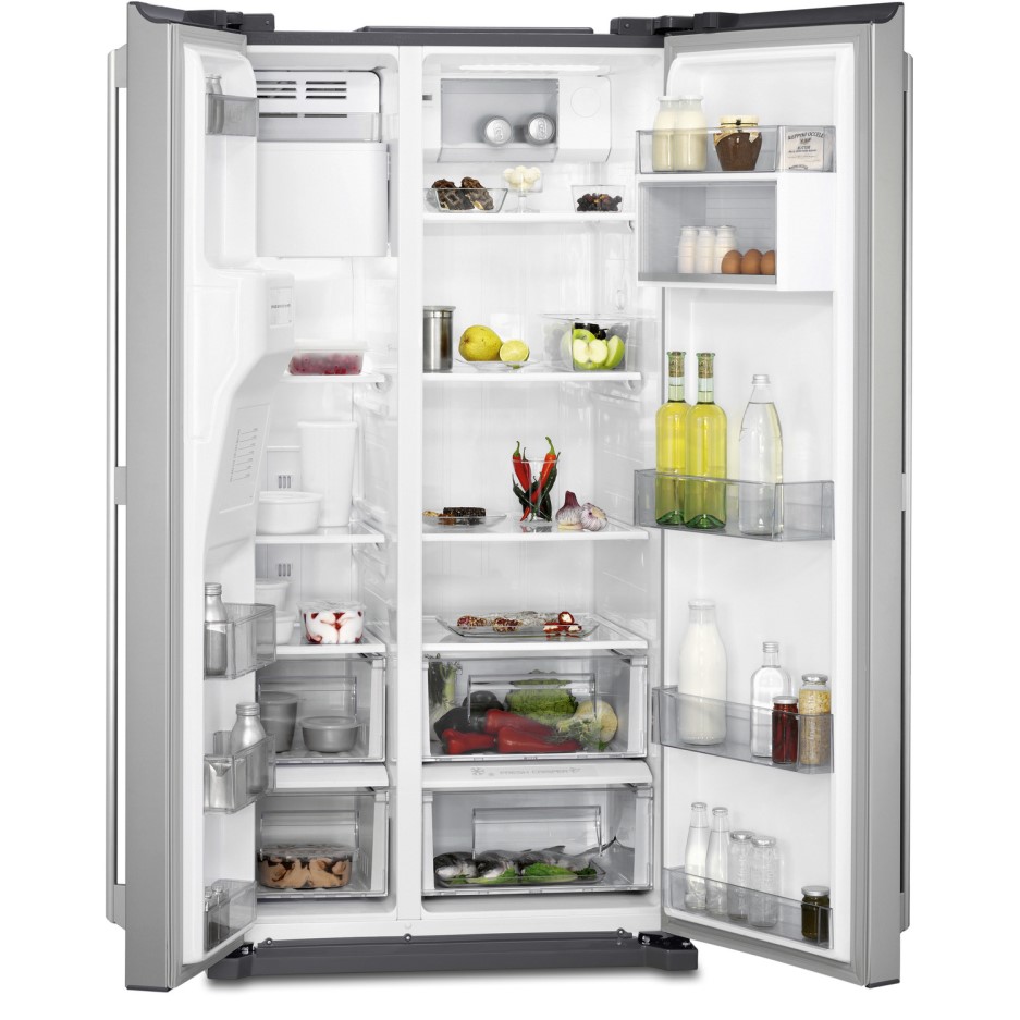 AEG RMB76111NX American Sidebyside Fridge Freezer Antifingerprint