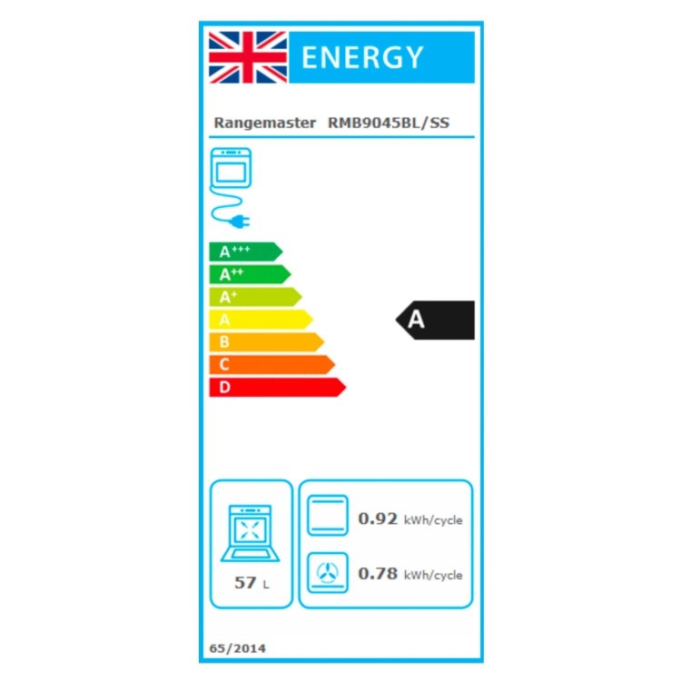 Rangemaster RMB9045BLSS Electric Built In Double Oven - Black  