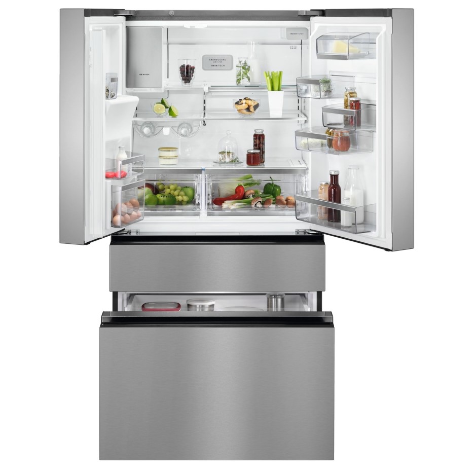 AEG RMB96719CX Freestanding American Fridge Freezer With Plumbed Ice ...