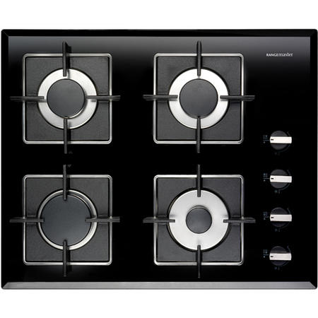 Rangemaster 85690 60cm Glass Base Gas Hob - Black 