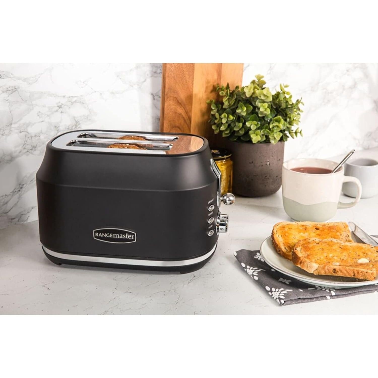 Rangemaster Classic 2-Slice Traditional Toaster – Matt Black 6 Browning ...