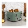Rangemaster RMCL4S304MG Classic 4-Slice Toaster – Stylish Matt Mineral Green Fast Toasting