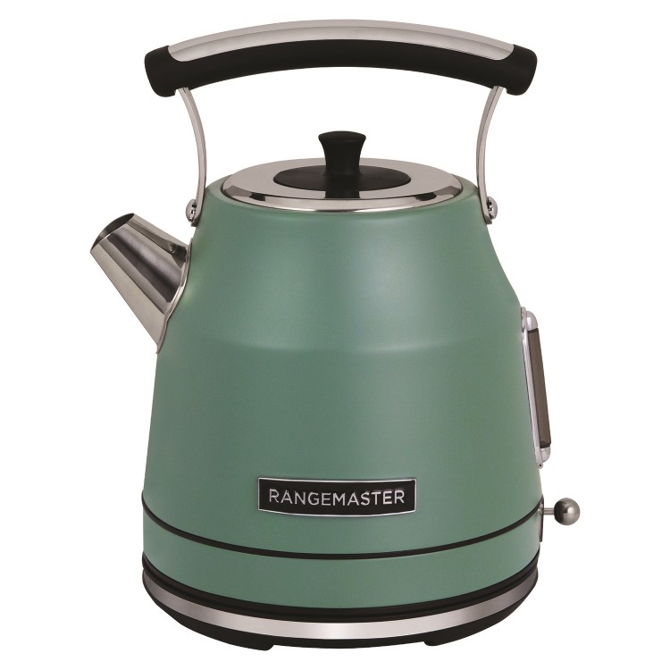Rangemaster RMCLDK301MG 1.7L Classic Dome Matt Mineral Green Kettle – Electric Fast Boil Kettle with Stylish Design