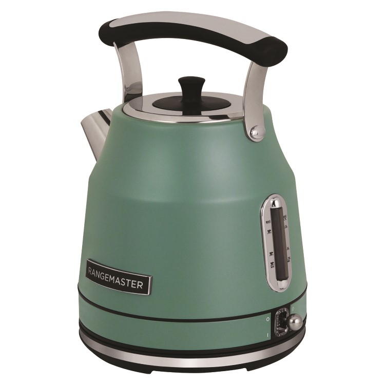 Rangemaster RMCLDK301MG 1.7L Classic Dome Matt Mineral Green Kettle – Electric Fast Boil Kettle with Stylish Design