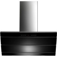 Rangemaster 86920 60cm Galaxy Angled Chimney Hood  in Stainless Steel and Black Glass