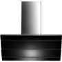 Rangemaster 86920 60cm Galaxy Angled Chimney Hood  in Stainless Steel and Black Glass