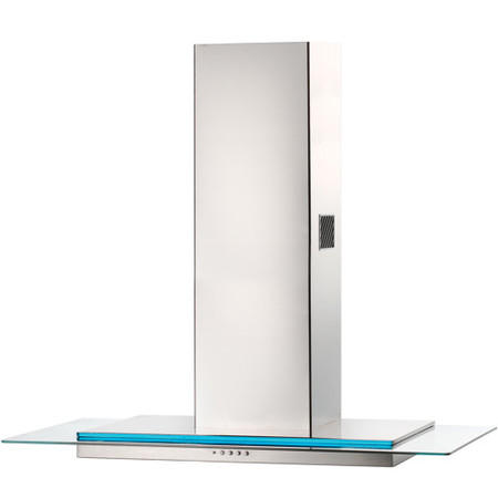 GRADE A2 - Rangemaster 100cm Chimney Cooker Hood Stainless Steel And Glass