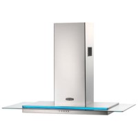 Rangemaster 90cm Chimney Cooker Hood With Flat Glass Canopy Stainless Steel