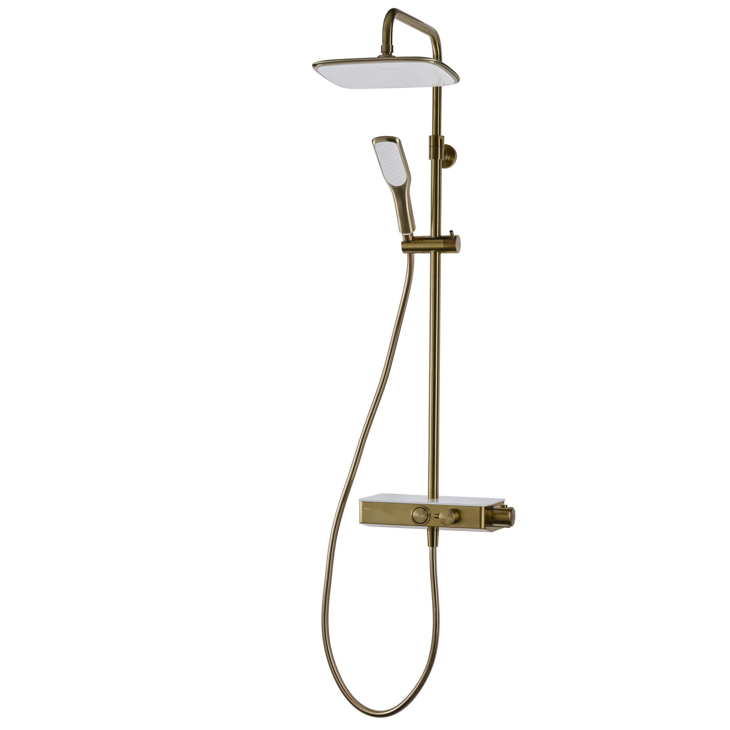 Photos - Shower System Triton Push Button Bar Diverter Thermostatic Mixer Shower Set - Brass 