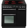 Rangemaster 90cm Electric Range Cooker With Porthole Doors - Black