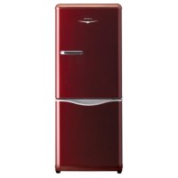GRADE A2 - Light cosmetic damage - Daewoo RN173NR Retro Style Frost Free Fridge Freezer Red