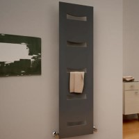 Reina Ancora Anthracite Vertical Towel Radiator - 1800 x 490mm