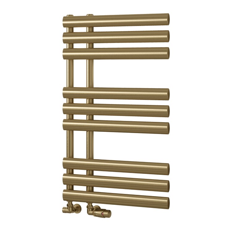 Reina Chisa Brass Designer Towel Radiator - 820 x 500mm