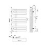 Reina Chisa Gunmetal Designer Towel Radiator - 820 x 500mm
