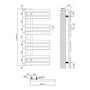 Reina Chisa Brass Designer Towel Radiator - 1130 x 500mm