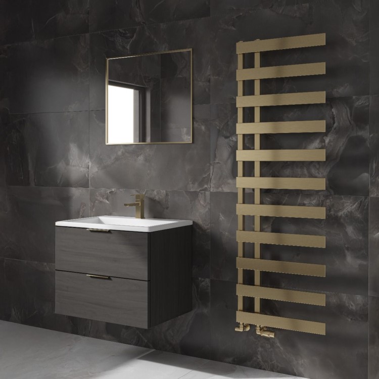Reina Florina Brass Designer Towel Radiator 1525 x 500mm
