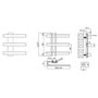 Reina Panaro Brass Designer Towel Radiator - 500 x 500mm