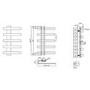 Reina Panaro Brass Designer Towel Radiator - 800 x 500mm
