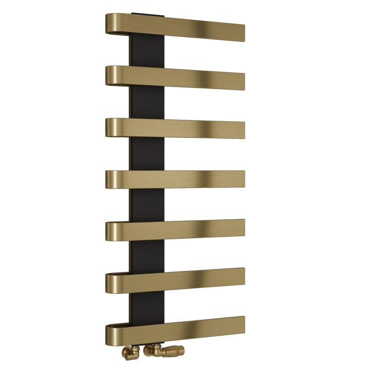Reina Panaro Brass Designer Towel Radiator - 1100 x 500mm