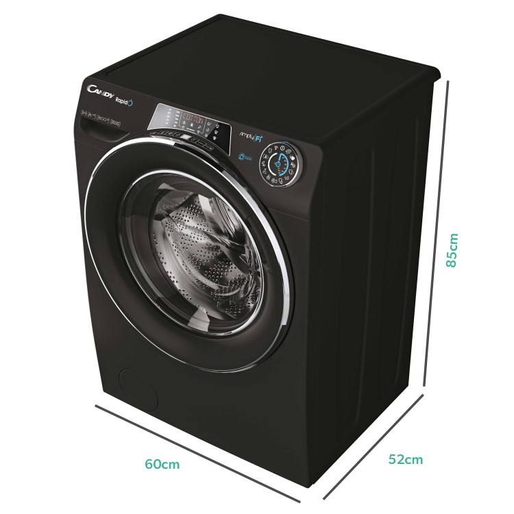 Candy Rapido 9kg 1600rpm Freestanding Smart Washing Machine - Black