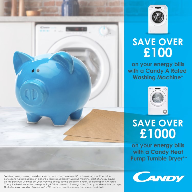 Refurbished Candy Rapido ROEH10A2TCE-80 Freestanding Heat Pump 10KG Tumble Dryer White
