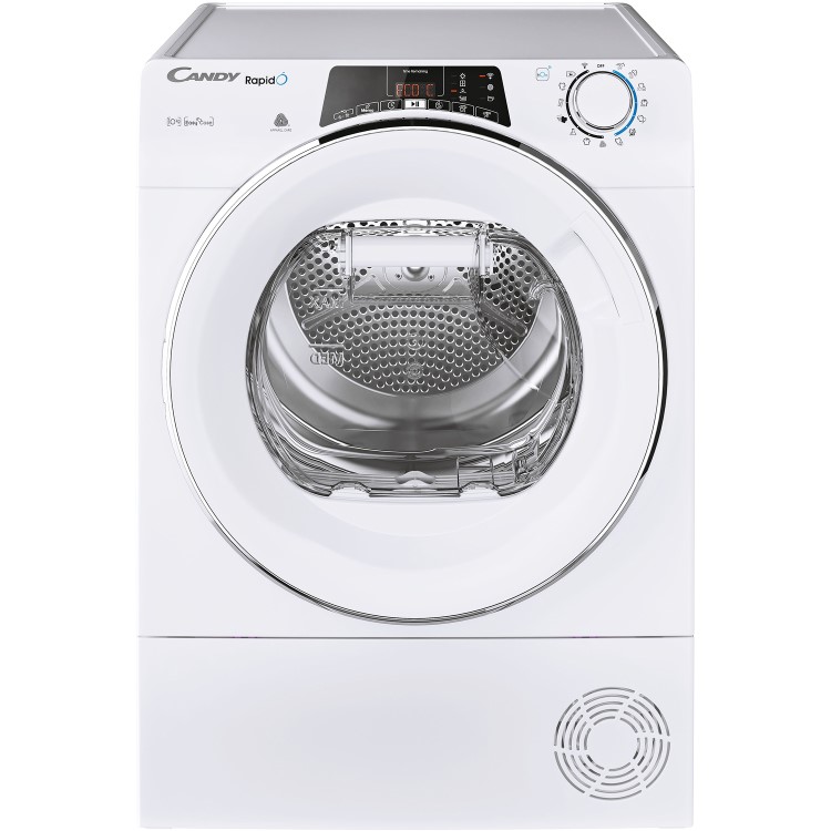 Refurbished Candy Rapido ROEH10A2TCE-80 Freestanding Heat Pump 10KG Tumble Dryer White