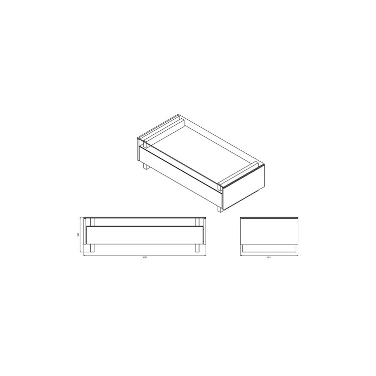 Coffee table with multi storage Factory built