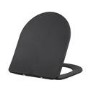Matt Black Round Soft Close Toilet Seat with Quick Release - Roma