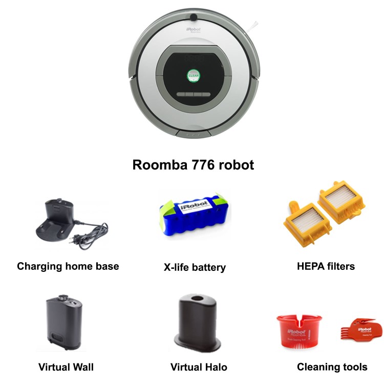 GRADE A1 - iRobot ROOMBA776P HEPA Pet Robot Vacuum Cleaner with  Virtual Wall & Virtual Wall Halo Barrier