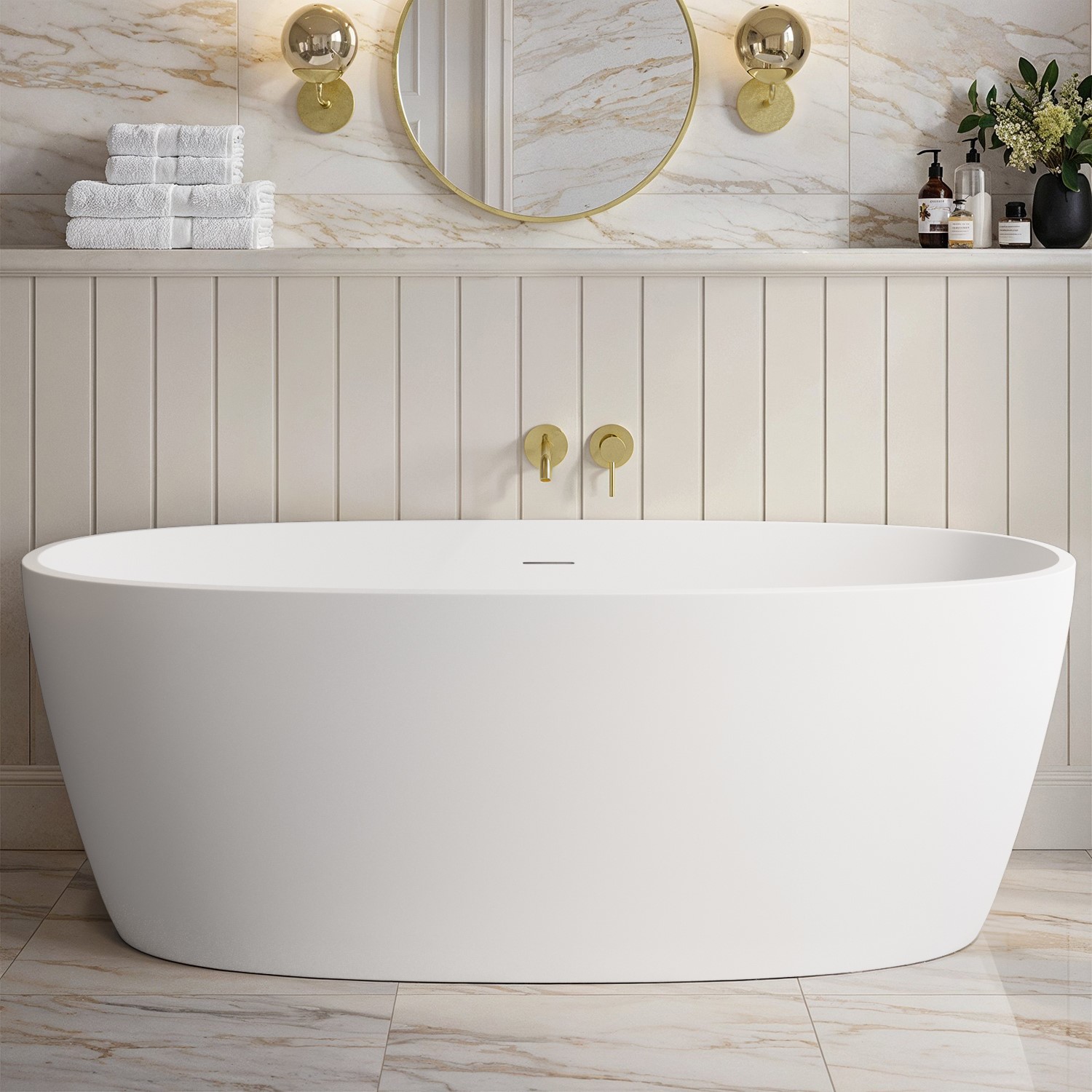 Matt Freestanding Double Ended Bath 1700 x 760mm