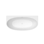 Matt White Freestanding Back to Wall Double Ended Bath 1500 x 780mm - Rosa