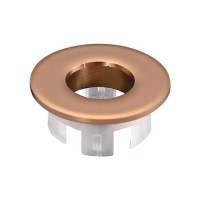 Brushed Bronze Round Basin Overflow Cover - Ashford