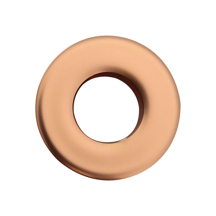Brushed Bronze Round Basin Overflow Cover - Ashford