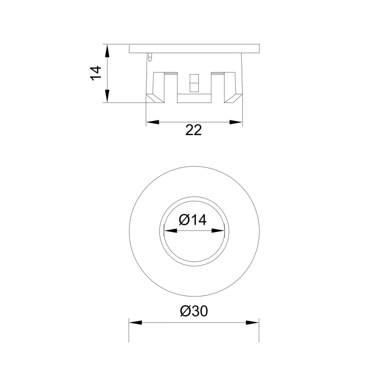 Brushed Bronze Round Basin Overflow Cover - Ashford