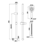 Matt Black 3 Function Round Slide Rail Kit - Arissa