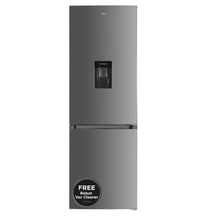 TCL 291 Litre 70/30 Freestanding Fridge Freezer - Stainless steel