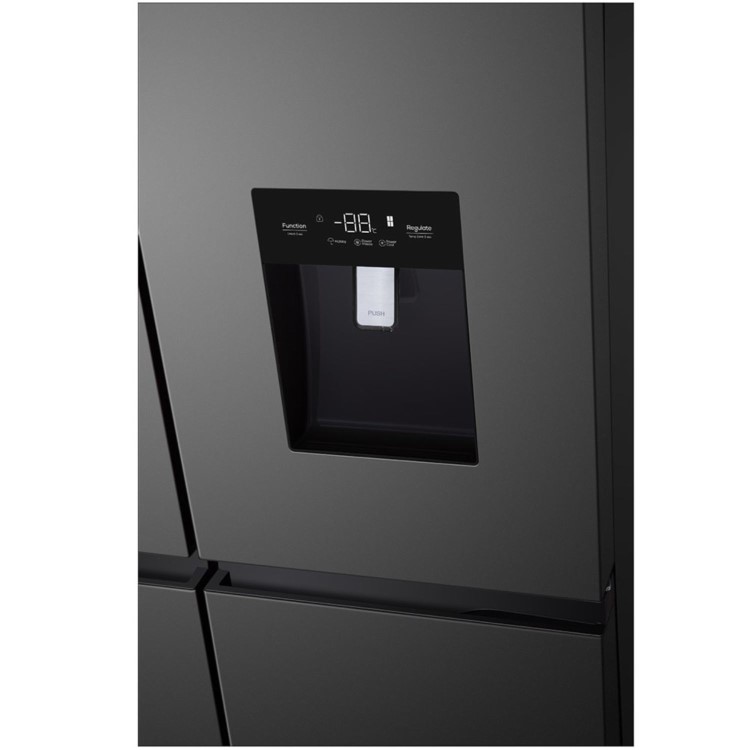 TCL 466 Litre Four Door American Fridge Freezer with Water Dispenser - Dark Silver