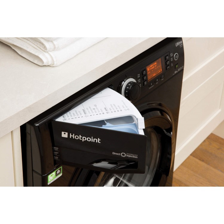 Hotpoint RPD10457JK Ultima S-Line 10kg 1400rpm Freestanding Washing Machine-Black