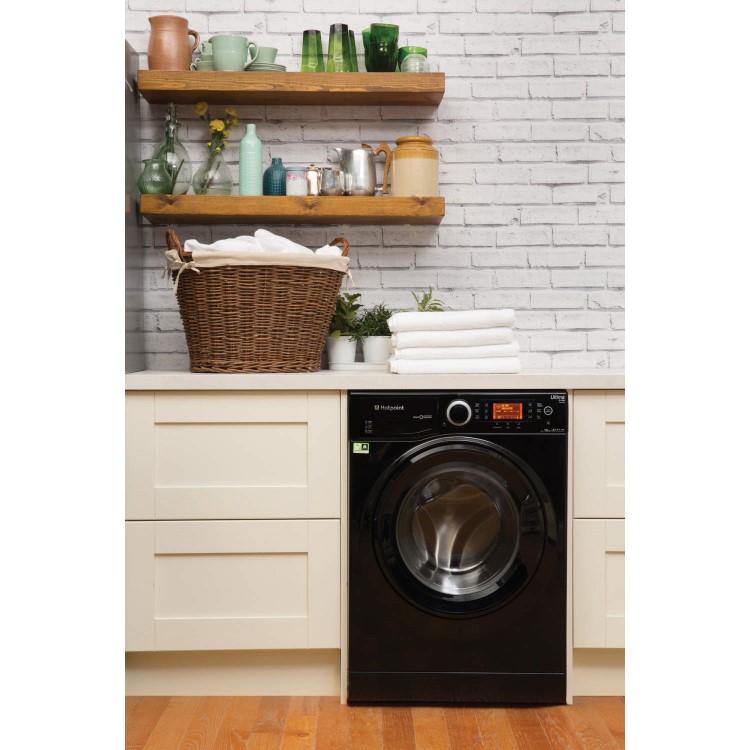 Hotpoint RPD10457JK Ultima S-Line 10kg 1400rpm Freestanding Washing Machine-Black
