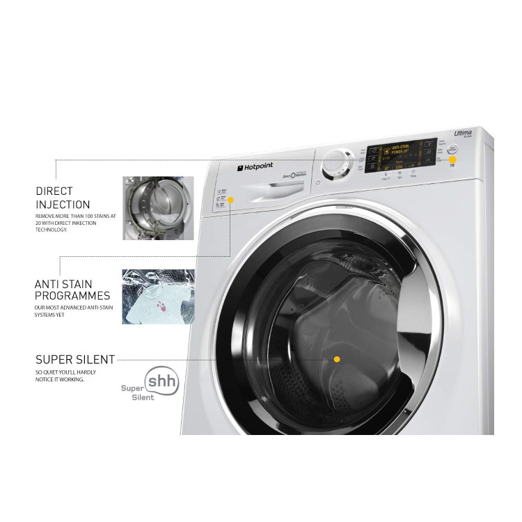 Hotpoint RPD10457J Ultima S-Line 10kg 1400rpm Freestanding Washing Machine-White