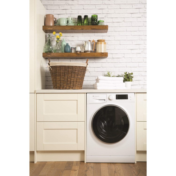 GRADE A2 - Hotpoint RPD10477DD Ultima S-Line 10kg 1400rpm Freestanding Washing Machine White