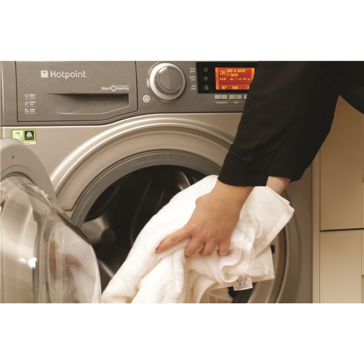 Hotpoint RPD9467JGG Ultima S-Line 9kg 1400rpm Freestanding Washing Machine-Graphite