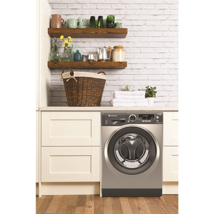 Hotpoint RPD9467JGG Ultima S-Line 9kg 1400rpm Freestanding Washing Machine-Graphite
