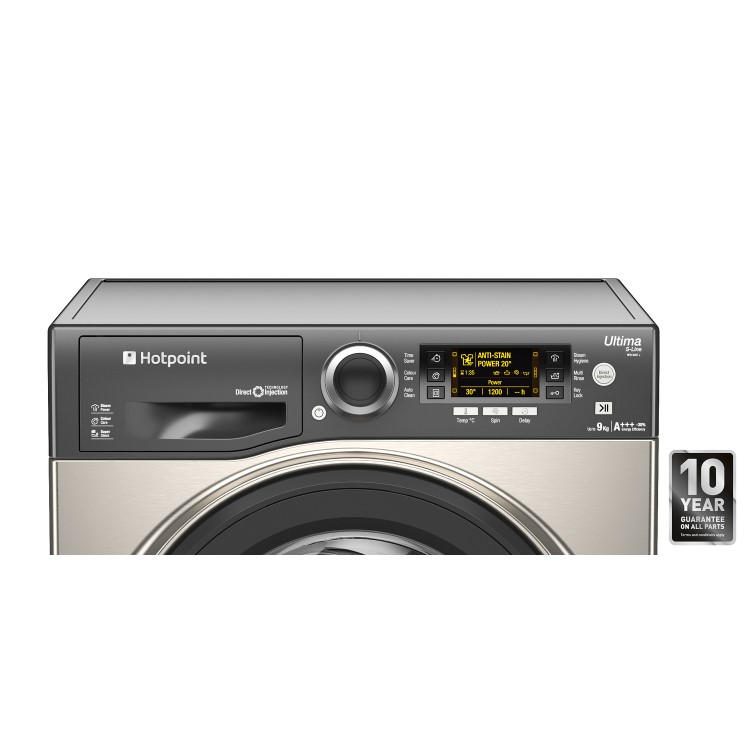 Hotpoint RPD9467JGG Ultima S-Line 9kg 1400rpm Freestanding Washing Machine-Graphite