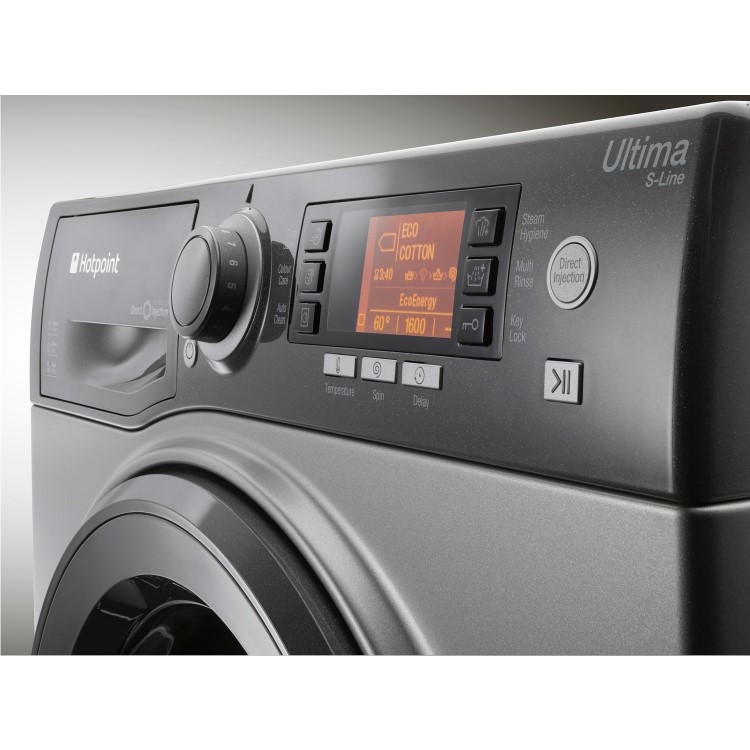 Hotpoint RPD9467JGG Ultima S-Line 9kg 1400rpm Freestanding Washing Machine-Graphite