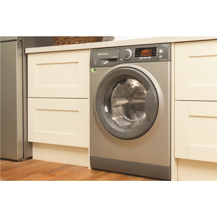 Hotpoint RPD9467JGG Ultima S-Line 9kg 1400rpm Freestanding Washing Machine-Graphite