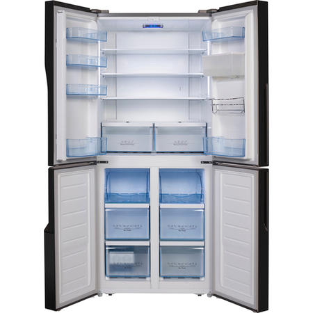 GRADE A3 - Hisense RQ560N4WB1 431 Litre American Style Fridge Freezer Water Dispenser 4 Door 80cm Wide - Black