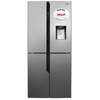 GRADE A3 - Hisense RQ560N4WC1 Four Door American Fridge Freezer With Non Plumbed Water Dispenser - Stainless Steel Look