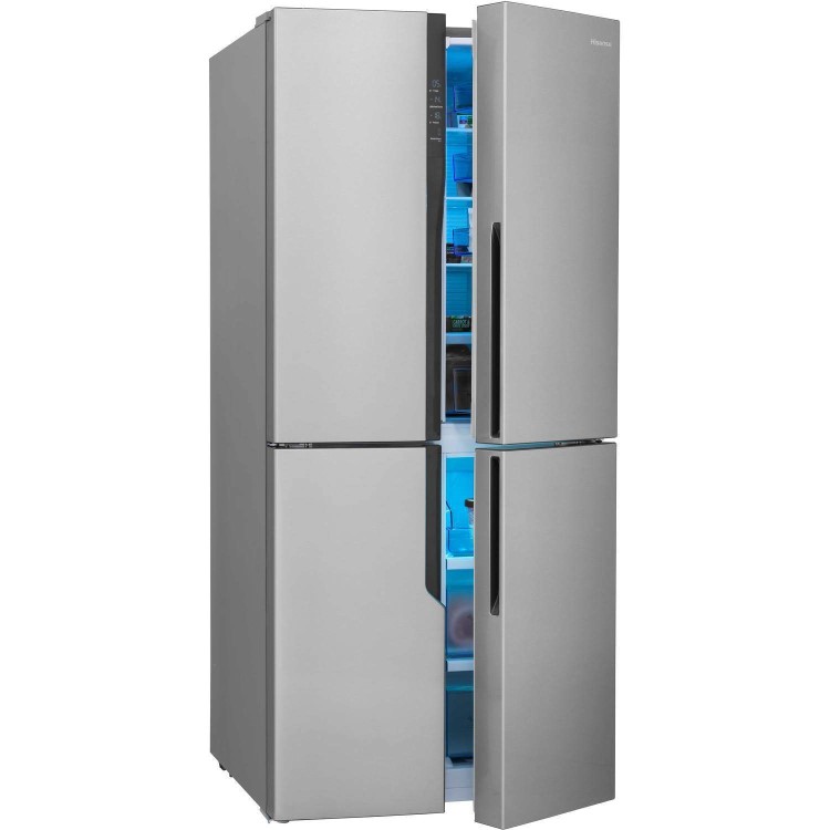 Hisense RQ562N4AC1 Frost Free 4 Door Fridge Freezer Stainless Steel Effect